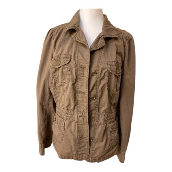 St. John's Bay Brown Utility Jacket - Picture 3 of 5